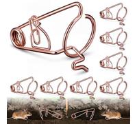 Enhon 8 Pièces Professionnel pour Campagnols Et Taupes, Pièges pour Campagnols en Fil d'acier Cuivré, sans Poison - Aucun Appât Nécessaire, Efficace Contre Les Et Les Taupes dans Le Jardin