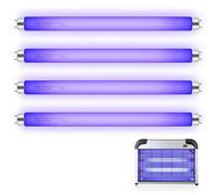 Enhon Pack de 4 ampoules T8 F10W de remplacement 13 pouces Ampoule UV pour tueur de mouches/insectes électrique 20W/ Zapper à insectes/Tue-moustiques, Tube de lampe UV intérieure T8