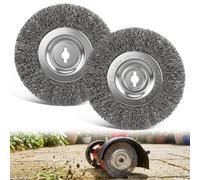 Enhon Paquet de 2 brosses premium en acier inoxydable - Compatible avec le nettoyeur de joints Einhell sans fil. Brosses de remplacement robustes pour nettoyeurs professionnels de joints de terrasse