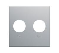 Enjo prise TV+FM 2M titane - APPAREILLAGE MURAL GALLERY HAGER WXD253T