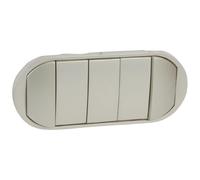 enjoliveur - 5 commandes compactes - legrand céliane - titane