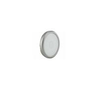 Enjoliveur Céliane pour interrupteur à commande tactile sans neutre - Couronne titane - Plaque verre kaolin Neutre G