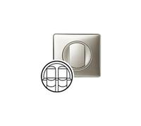 Legrand 068552 Enjoliveur Céliane pour Prise Double RJ45, Finition Titane, Lot de 10