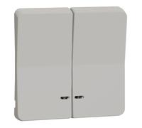 Schneider Electric - Mureva Styl - Enjoliveur 2 demi touche - IP55 - IK08 - blanc - MUR39205