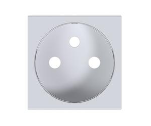 Enjoliveur gallery prise de courant affleurante 2P+T, finition Pure - HAGER WXD106B