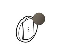 Legrand 067923 Enjoliveur Céliane Doigt Large pour Interrupteur Bipolaire à Voyant, Finition Graphite
