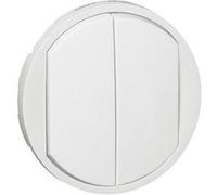 Legrand 068002 Enjoliveur Large Céliane pour Double Interrupteur, Va-et-vient ou Poussoir, Blanc