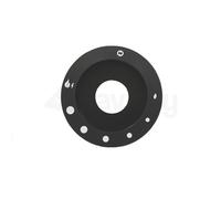Enjoliveur noir de bouton pour plancha Enosign inox / inox et noir