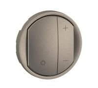 Enjoliveur pour variateur - LEGRAND - Titanium - Gris - 53x53x10 mm - Intérieur