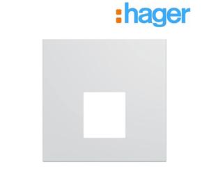 Enjoliveur prise RJ45 2 modules pure GALLERY HAGER WXD202B
