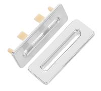 Enjoliveur Trop Plein Lavabo en Alliage de Zinc Argenté, 2 Pièces | Structure Simple, Pose Facile, Résistance à Déformation, Usage Salle de Bain Cuisine, Lot de 2