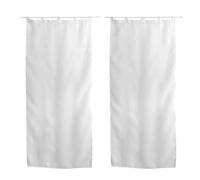 Paire de Vitrages Droits à 5 Passants - Blanc - 2 x 90 x 220 cm