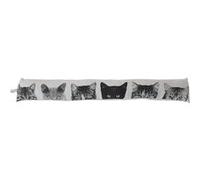 Enjoy Home - Boudin de porte imprimé chats - 90 x 15 cm - Noir et blanc G