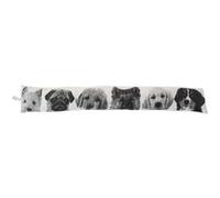 Enjoy Home - Boudin de porte imprimé chiens - 90 x 15 cm - Noir et blanc G