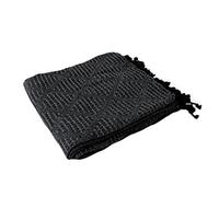 Enjoy Home - Collection Dune - Plaid à Franges - 80% Coton Recyclé - 20% Polyester - 130x160cm - Coloris Gris Foncé