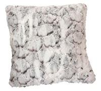 Toilinux Coussin LENVIK à poils doux 40 x 40 cm Gris