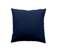 Enjoy Home, Coussin Carré, 40 x 40 cm, 400 g, Bleu Marine, 100% Coton certifié Oeko Tex, Lavable en Machine, Déhoussable avec Zip, Idéal pour Apporter de la Couleur à Vos canapés, Collection Panama