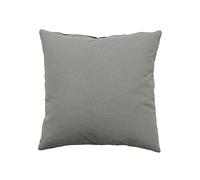 Coussin Déco Uni Déhoussable ""Panama"" 40x40cm Gris Clair
