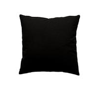 Enjoy Home, Coussin Carré, 40 x 40 cm, Noir, 100% Coton certifié Oeko Tex, Lavable en Machine, Déhoussable avec Zip, Idéal pour Apporter de la Couleur à Vos canapés, Collection Panama
