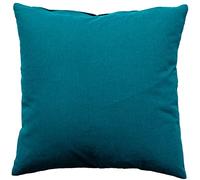 Coussin déhoussable uni en coton Bleu Canard 60x60 cm