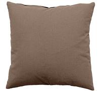 Enjoy Home, Coussin Déhoussable, Dimension 60x60 cm, Marron Vison, Coton certifié Oeko Tex, Lavable en Machine, Fermeture éclair, Idéal pour Apporter de la Couleur à Vos canapés, Collection Panama