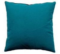 Coussin déhoussable en coton PANAMA - 60 x 60 cm - Bleu canard