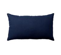 Enjoy Home, Coussin, Dimension 30x50 cm, Bleu Marine- Coton certifié Oeko Tex, Lavable à la Main, Idéal pour Apporter de la Couleur à Vos canapés, Collection Panama