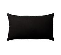 Coussin Non Déhoussable en Coton Uni - ENJOY HOME - 30 x 60 cm - Noir