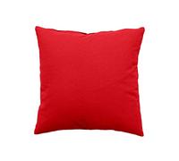 Enjoy Home, Coussin, Dimension 40 x 40 cm, 400 g, Rouge Vif, Coton certifié Oeko Tex, Lavable en Machine, Déhoussable avec Zip, Idéal pour Apporter de la Couleur à Vos canapés, Collection Panama