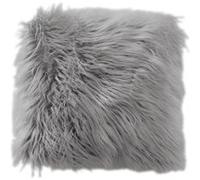 Coussin doux à poils longs Epicéa - 45 x 45 cm - Gris foncé