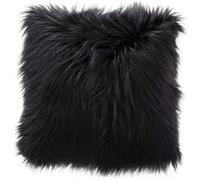 Coussin doux à poils longs Epicéa - 45 x 45 cm - Noir