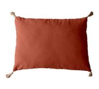 Coussin Avec Pompons En Jute Coton Orange 70x50