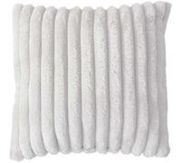 Enjoy Home - Coussin SELA imitiation fourrure côtélée - 40 x 40 cm - Blanc - SELA Blanc G