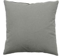 Coussin Déco Uni Déhoussable ""Panama"" 40x40cm Gris Clair