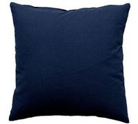 Toilinux Coussin déhoussable Panama 60x60 cm Bleu marine Coton certifié Oeko Tex
