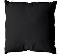 Coussin déhoussable uni en coton Noir 60x60 cm