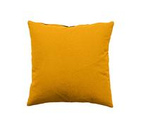Coussin déhoussable uni en coton Jaune moutarde 40x40 cm