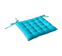 Enjoy Home, Galette de Chaise piquée, Turquoise, carré 38x38cm, 100% Coton, Attache par Nouettes, Idéal pour Une Assise Confortable, Collection Panama