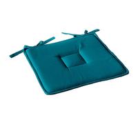 Enjoy Home, Galette de Chaise Plate, Bleu Canard, carré 40x40cm, 100% Coton, Attache par Nouettes, Idéal pour Une Assise Confortable, Collection Panama