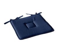 Enjoy Home, Galette de Chaise Plate, Bleu Marine, carré 40x40cm, 100% Coton, Attache par Nouettes, Idéal pour Une Assise Confortable, Collection Panama