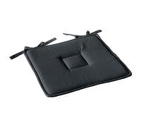 Enjoy Home, Galette de Chaise Plate, Gris Foncé, carré 40x40cm, 100% Coton, Attache par Nouettes, Idéal pour Une Assise Confortable, Collection Panama