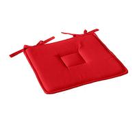 Enjoy Home, Galette de Chaise Plate, Rouge, carré 40x40cm, 100% Coton, Attache par Nouettes, Idéal pour Une Assise Confortable, Collection Panama