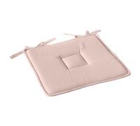 Enjoy Home, Galette de Chaise Plate, Vieux Rose, carré 40x40cm, 100% Coton, Attache par Nouettes, Idéal pour Une Assise Confortable, Collection Panama