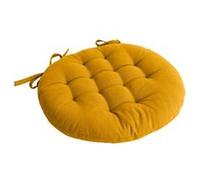 Galette de chaise ronde PANAMA - Diam. 38 cm - Moutarde