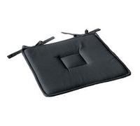 Galette de chaise uni effet Bachette - 40 x 40 cm - Gris Foncé
