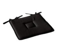 Enjoy Home - Galette de chaise plate 40x40 cm Noir 100% coton attache par nouettes Collection Panama