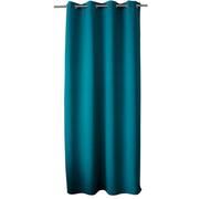Toilinux Rideau occultant Basic - 8 œillets - 140 x 240 cm - Bleu canard