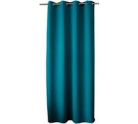 Toilinux Rideau occultant Basic - 8 œillets - 140 x 240 cm - Bleu canard
