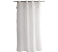 Voilage avec motif brodé MASSALA - 140 x 240 cm - Blanc