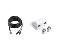enjoy solar cable de conexión profesional de 6mm² cable de conexión del módulo solar al regulador de carga solar passe-câble double en ABS Spoiler de maintien du module solaire en blanc